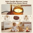 thumbnail image 6 of EGMEHOAD Electric Candle Warmer Lamp with Timer & Dimmer, Adjustable Height, Art Deco Style, Amber Metal, 6 of 12