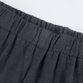 thumbnail image 7 of HKYNLAG Bermuda Shorts for Women Comfy Knee Length Cotton Linen Shorts Loose Drawstring Waisted Shorts Solid Color Beach Pants with Pockets Dark Gray XL, 7 of 7