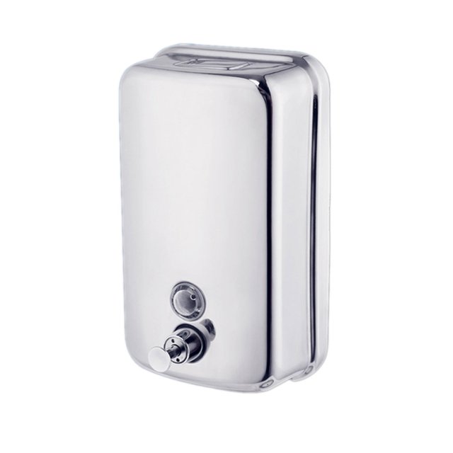 Dispensador de jabón manual de un solo cabezal Dispensador de jabón de acero inoxidable Montaje en pared Limpieza manual tholdsy JJ20190-02