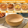 thumbnail image 4 of Air Fryer Liners Non-Stick, Disposable Food Grade Parchment Paper, Waterproof and OilProof, Heat Resistant, Protects Frying Pan Sides, Easy Removal, Recyclable 6.3 Inch (100 PCS), 4 of 7