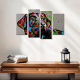 thumbnail image 2 of Elephant Stock Labrador Wall Art - Horizontal Multi Panel Canvas - Living Room Wall Decor - Animal Multi Panel - Black And Red Decor - 24" x 14", 2 of 4