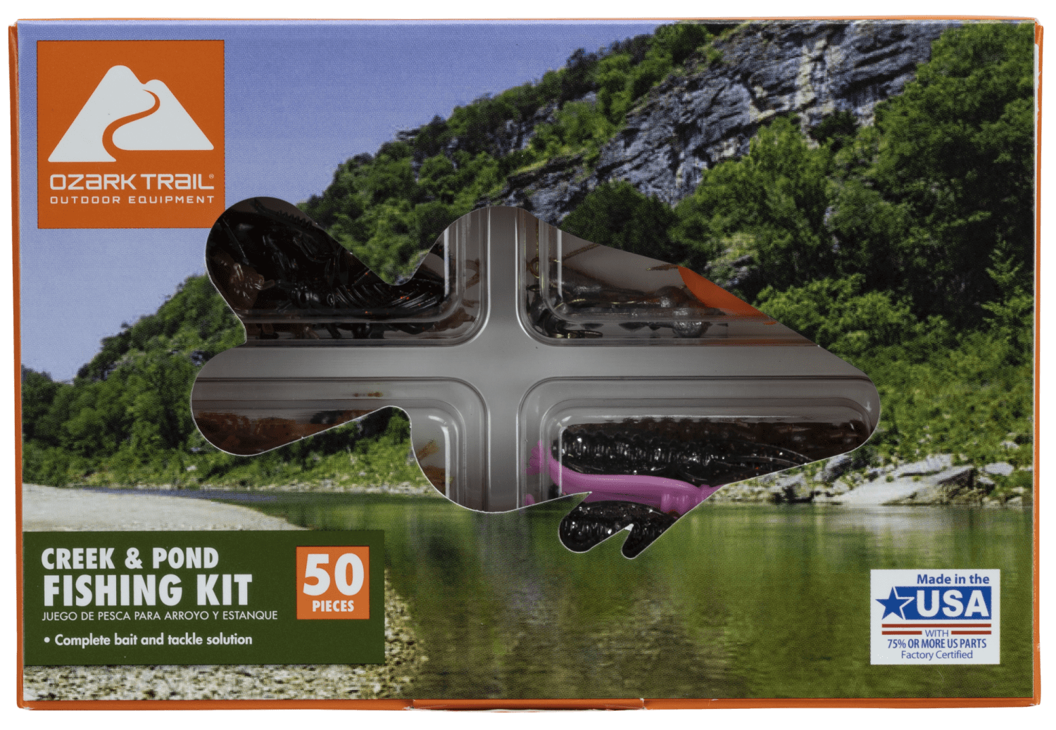 (2 pack) Ozark Trail 50 Piece Creek Pond Assorted Lure Kit