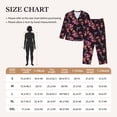 thumbnail image 4 of Pofeuu Humming Bird And Tropical Print Womens Pajamas Set Long Sleeve Sleepwear Button Down Nightwear Soft Pj Lounge Sets Button Down Pajamas Women-XX-Large, 4 of 7