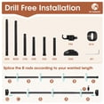 thumbnail image 5 of SUNALLY Room Dividers Curtain Rod No Drilling, 4-10ft(H) 28-114inch(W) Adjustable Room Separator for Space Partition, Heavy Duty Floor to Ceiling Tension Rod, Black, 5 of 7