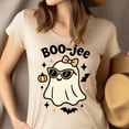 thumbnail image 4 of Boo-jee Shirt | Cute Ghost Graphic Tee with Sunglasses | Unisex T-Shirt, Navy, Size XL, 4 of 6