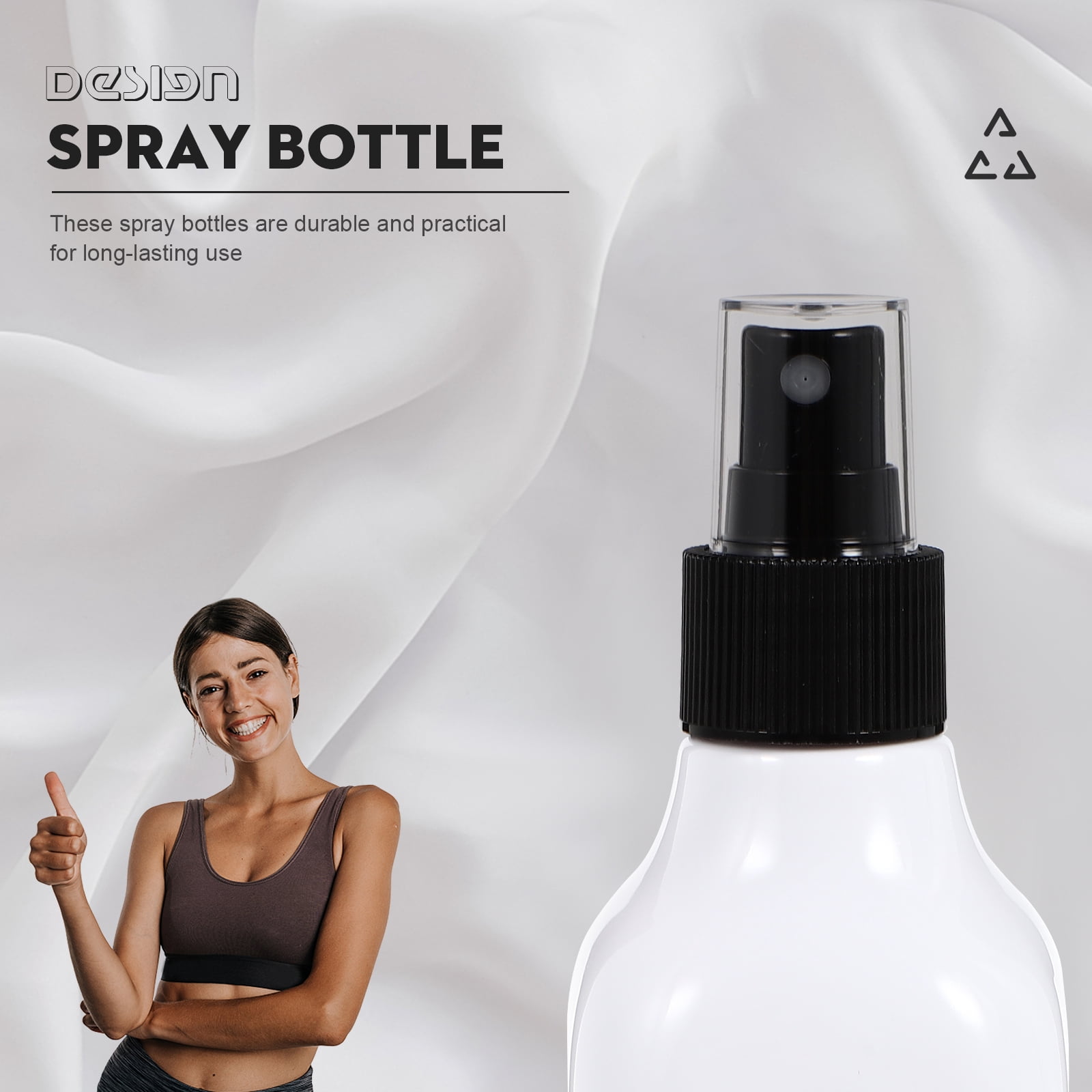 YSNOOWE 10Pcs Black Spray Bottles Refillable Travel Containers for Home Use