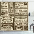 thumbnail image 1 of Ambesonne Vintage Shower Curtain, Old Advertisement Retro, 69"Wx84"L, Brown Cream, 1 of 3