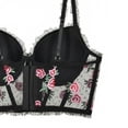 thumbnail image 4 of Brasier Vicky Form para Dama Tipo Corset con Transparencias Decorado con Flores en Tul Color Negro T 34B, 4 of 4