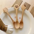 thumbnail image 4 of enjoywould Wooden Spoon Animal Kids Cat Pig Dinner Soup Feeding Spoon Kitchen Tool, 4 of 8