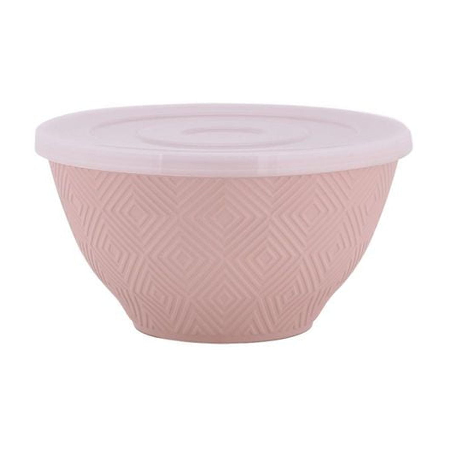 Mainstays 6-Piece Eco-Friendly Plastic Round Serving Bowl Set, Gray/White/Pink