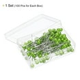 thumbnail image 3 of Uxcell Pearlized Sewing Pins Ball Head Needle Straight Quilting Pin, Green 1 Set, 3 of 5