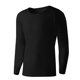 thumbnail image 4 of Ceisia Men's Solid Thickened Crew Neck Long Sleeve Thermal Top Fleece Base Layer Black XXL Gifts, 4 of 4