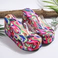 thumbnail image 5 of Wedges Heels Platform Sandals for Women Open Toe Clear Band Slip on Slides Casual Dressy Summer Footwear Hot Pink Size 8, 5 of 7