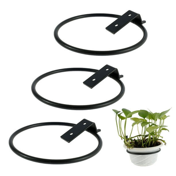 Daruoand Folding Flower Plant Pot Wall Mount Ring Holder Metal Planter