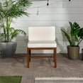 thumbnail image 4 of Walker Edison Chaise d'Extérieur Modulaire Acacia Sans Bras en Brun Foncé, 4 of 10