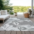 thumbnail image 6 of Addison Rugs Chantille Indoor/Outdoor Transitional Floral Gray Washable Rectangle Rug, 2'6" x 3'10", 6 of 6