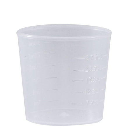 

100pcs 30ml Plastic Graduated Cups Measuring Scale Cups Transparent Liquid Container for Mixing Paint Stain Epoxy Resin