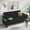 Black, variant on Coewske 62''W  Tufted Linen Fabric Sofa Couch Loveseat w/ 2 USB Charger Ports & Cup Holders Pink