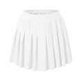 thumbnail image 5 of RUTAYY Women Exposure Bottoming Sports Skirt Quick Drying Sports Tennis Skirt Solid Color Smocked Boho Pleated Skirts, 5 of 6