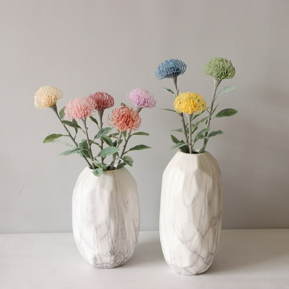 SPRING PARK 1Pc Artificial Fake Silk Flower Australian Native Protea Pincushion Flower