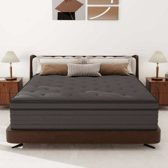 lemontalking Twin Mattress,12 inch Pocket Springs with Gel Memory Foam, Hybrid Mattresses in a Box