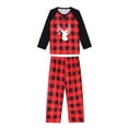 thumbnail image 2 of Nituyy Merry Christmas Family Matching Pajamas Sets Plaid Deer Print Holiday Xmas Pjs Sleepwear For Family, 2 of 9