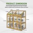 thumbnail image 2 of DEALTOPS Cold Frame Greenhouse for Plants, Wooden Greenhouse Cabinet Garden Shed with Polycarbonate Sheet and Foldable Top, Natural, 2 of 7