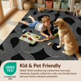 thumbnail image 4 of Design&I 9'x12' Washable Area Rug Round Dual Snake Serpent Facing Inward Snakes Minimalist Print for Dining Room, Basement, Large Office, Snag-Free, 4 of 7