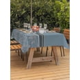 thumbnail image 3 of Outdoor Tablecloth with Umbrella Hole for Patio/Picnic/Party/Camping, Boho Blue Flower Waterproof Table Cloth Rectangle Table Cover Washable, Abstract Bohemia Pesley Floral (54"x 80"), 3 of 8