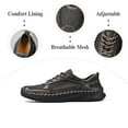 thumbnail image 2 of Mens Mesh Casual Shoes Outdoor Lightweight Hiking Shoes Soft Breathable Sneakers Non-slip Driving Shoes Gray 7 US, 2 of 7