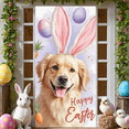 thumbnail image 4 of Wooden Cross Easter Cross Banner Purple Fabric Resurrection Display White Lilies Little Rabbits Easter Lily Backdrop for Easter Sunday Church Service Religious Gathering, 4 of 8