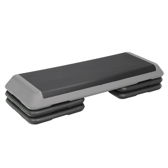 MYZBBD Aerobic Stepper,Height-Adjustable Aerobic Exercise Step Platform Health Club Size w/Risers & Non-Slip Surface & Non-Marking Feet for Home Gym Workout & Training,Gray