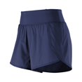 thumbnail image 1 of Qarigey Pantalones cortos para correr de verano para mujer, pantalones cortos secos 2 en 1, pantalones cortos deportivos sueltos para gimnasio, Prendas para la parte inferior del cuerpo Azul marino L, 1 of 6