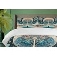 thumbnail image 4 of Ambesonne Mandala Duvet Cover Set, Mystic Lands Arcane World, King, Dark Turquoise and Peach, 4 of 6