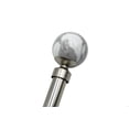 thumbnail image 2 of Linen Avenue Grey Marble Single Window Curtain Rod Set, 66 to 120-inch, Polished Nickel, 2 of 5