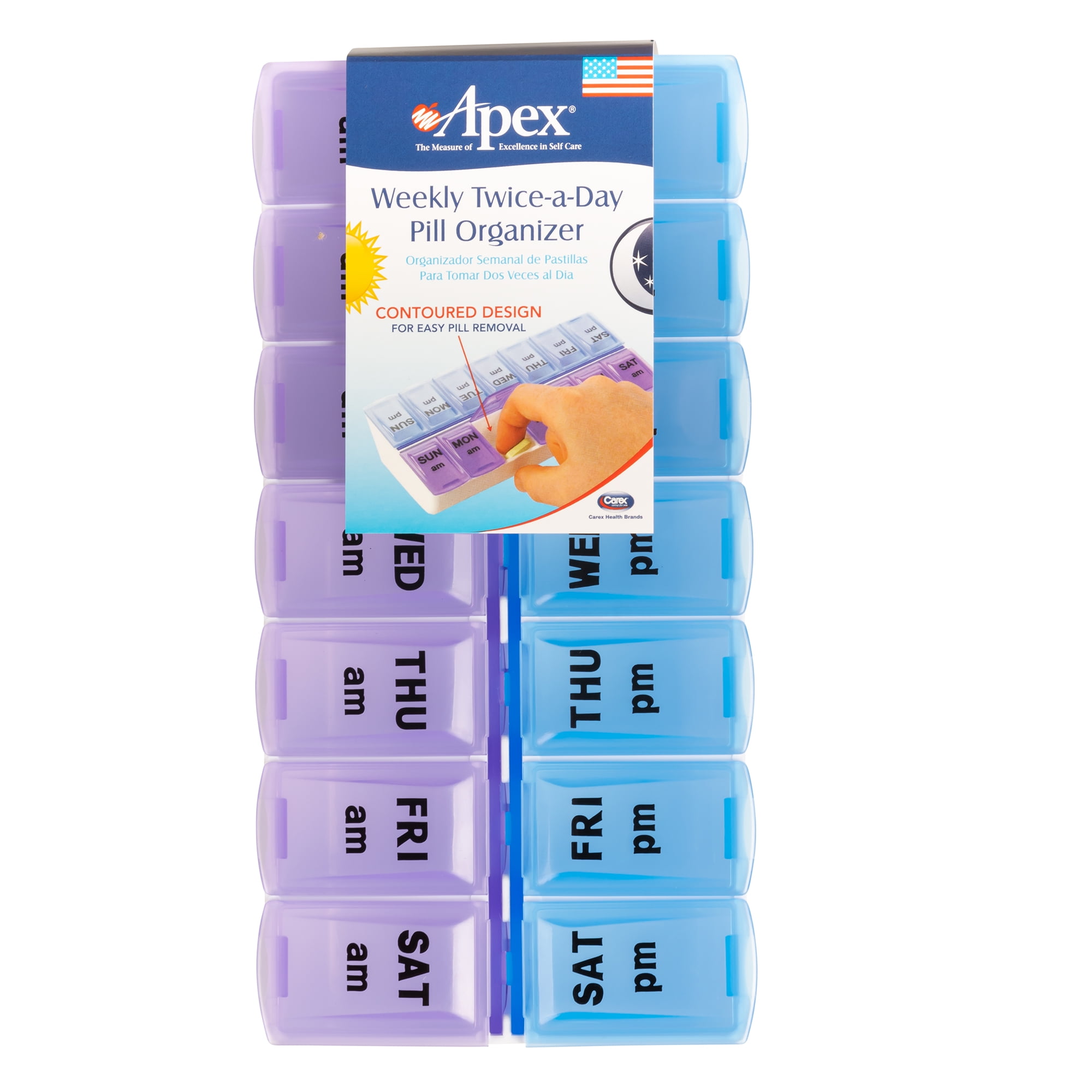 Apex Medical Pill Organizer Twice-a-day Weekly Part No.70059b