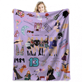 thumbnail image 4 of Fans Of Music, Singer Flannel Blanket, Gift Blanket Nap Blanket Star Blanket--SinKeeU, 4 of 4