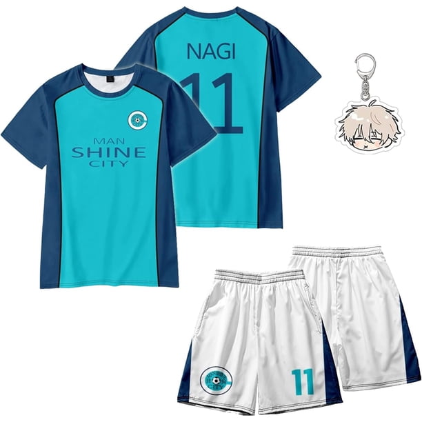 SodaMeow Blue Lock Jersey PXG/FC Barcha/Ubers/Manshine City Nagi Rin Blue Lock Camisa y pantalones de anime Bachira Cosplay