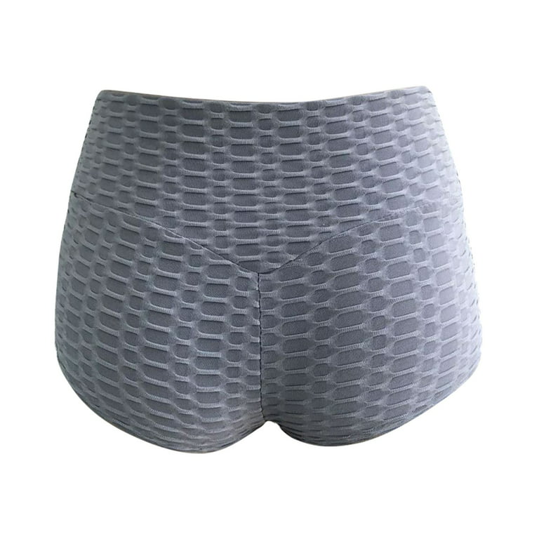baocc yoga shorts women's bubble cloth peach fitness pants super short yoga  shorts shorts for women gray 