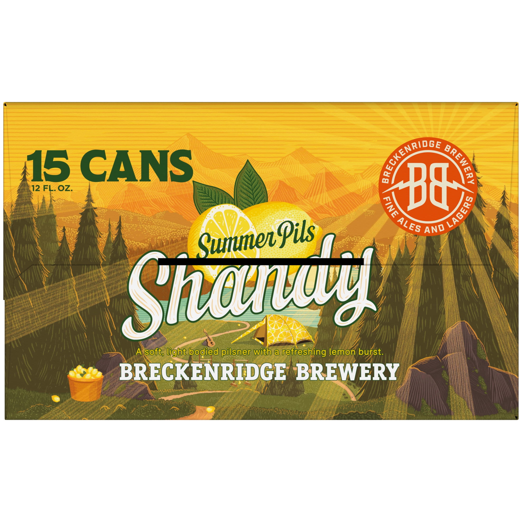 Breckenridge Brewery Shandy Summer Pils Shandy Craft Beer, 15 Pack, 12 fl oz Aluminum Cans, 4.5% ABV