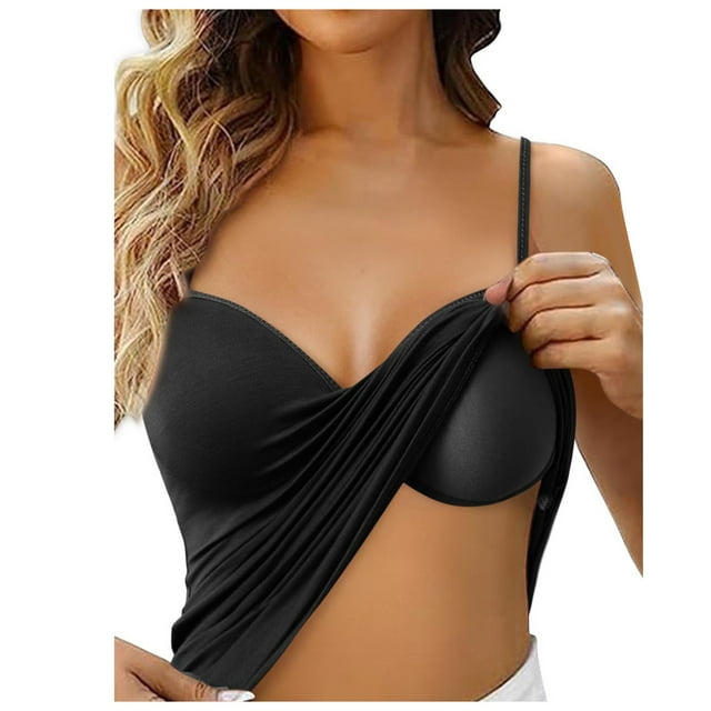 Camisole pour Femmes Soutien-Gorge à Bretelles Spaghetti Réglables Couleur Unie Décontracté pour Toutes Occasions