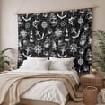thumbnail image 3 of Nautical Black Tapestry for Bedroom Wall Hanging Tapestry, Retro Sailing Boat Map Anchor Rudder Ceiling Backdrop Tapestries Poster Blanket Wall Decor for Teens Room Living Room Dorm 51" x 59", 3 of 8
