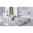 thumbnail image 2 of Milan Domino Pyramid Base Dining Set w/ Glass Top and Gray Motion-back Chairs, 2 of 12