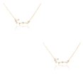 thumbnail image 2 of Collar del zodiaco Qarigey con tema de constelaciones oro y plata, 2 of 6