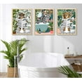 thumbnail image 3 of 3Pcs Jungle Animal Bathroom Canvas Wall Art Zebra in Bathtub Pictures Lion Monkey on Toilet Reading Newspaper Paintings Funny Forest Animal Posters Prints for Restroom Wall Decor(only canvas), 3 of 6