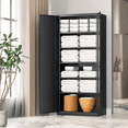 thumbnail image 4 of MoNiBloom Metal Storage Cabinet with Locking Door, 71" Garage Storage Cabinet with 6 Adjustable Shelves, Steel Lockable File Cabinet for Office Home, Black, 4 of 10