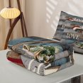thumbnail image 5 of Erosebridal Rustic Lake House Zipper Twin Comforter Sets with Fitted Sheet and 2 Pillowcases, Vintage Lodge Cabin Zipper Bedding Set, Gray Reversible, 5 of 7