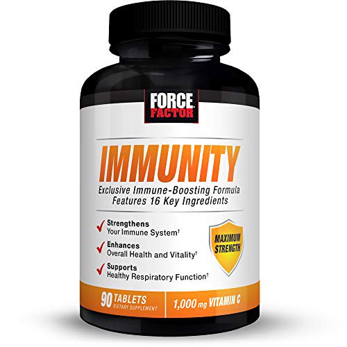 Force Factor Immunity, with Elderberry, Vitamins C & D, Zinc, Quercetin, & Echinacea, 90 Tablets