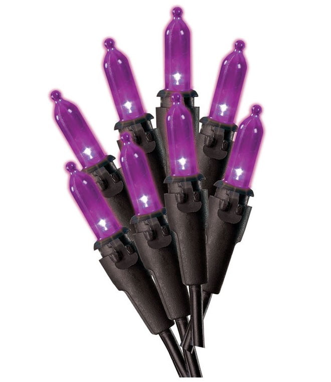 3 Teardrop Pendant Purple LED Fairy String Lights by PK Green 