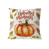 Fmbmuo Minimalist Halloween Pillow Covers 18x18 Inch - Pumpkin Print Throw Pillows Case for Room & Home Halloween Decor